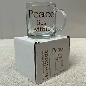 Studio Penny Lane "Peace Lies Within" Coffee/Tea Mug with Gold Print